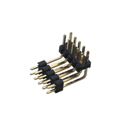 2.54mm Pitch Dual Row Two Layer Plastic Right Angle Pin Header